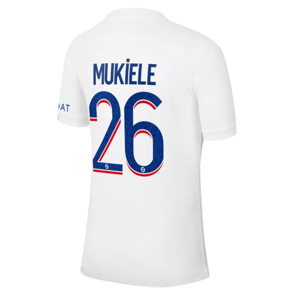 Paris Saint-Germain Third Stadium Shirt 2022-23 with Mukiele 26 printing