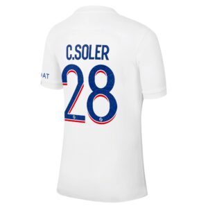 Paris Saint-Germain Third Stadium Shirt 2022-23 with Soler 28 printing