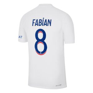 Paris Saint-Germain Third Vapor Match Shirt 2022-23 with Fabian 8 printing