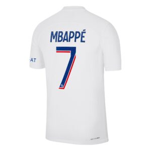 Paris Saint-Germain Third Vapor Match Shirt 2022-23 with Mbappé 7 printing