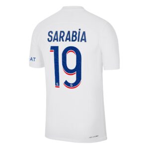 Paris Saint-Germain Third Vapor Match Shirt 2022-23 with Sarabia 19 printing