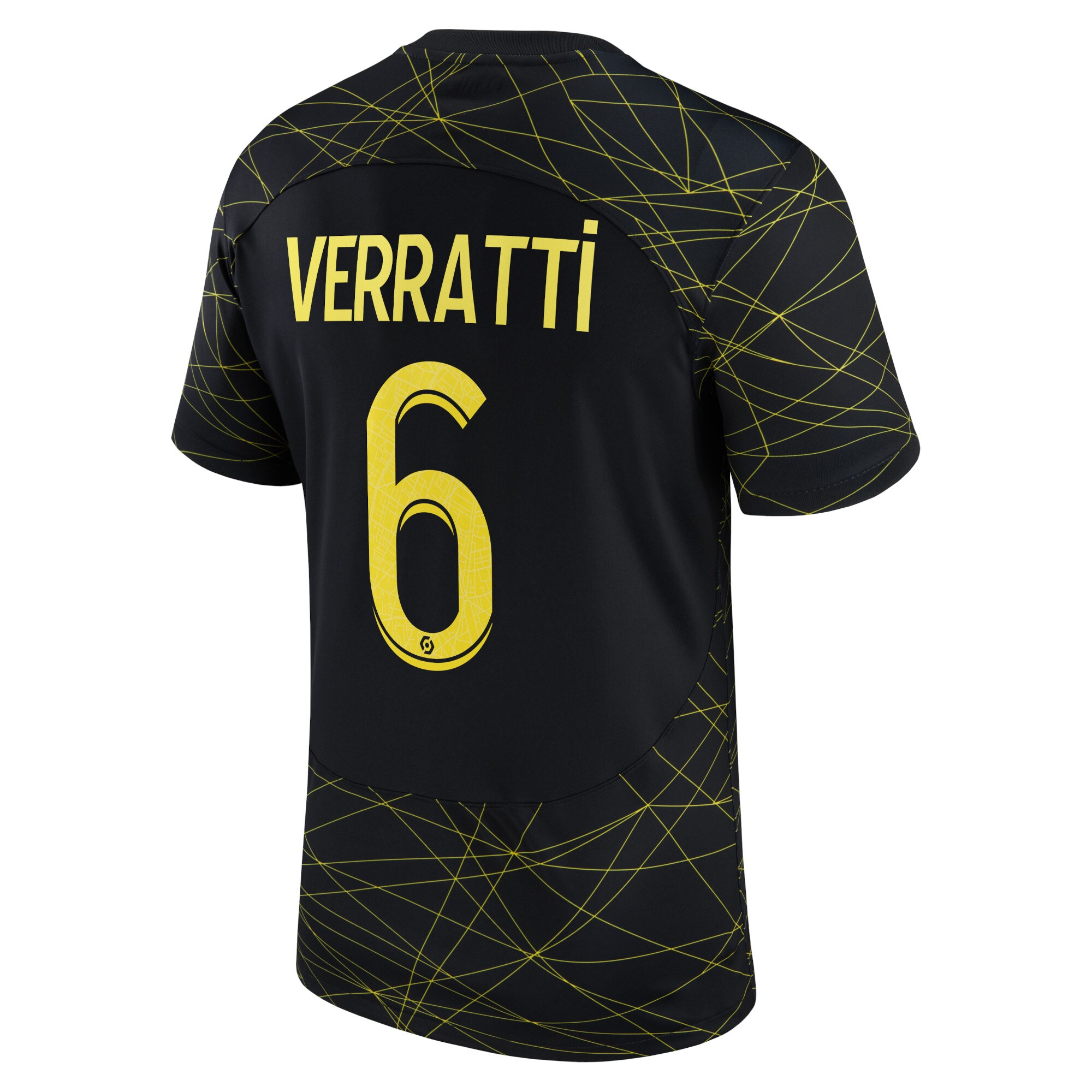 Paris Saint-Germain x Jordan Fourth Stadium Shirt 2022-23 with Verratti 6 printing