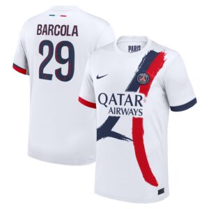 PSG Away Stadium Shirt 2024-2025 with Barcola 29 printing