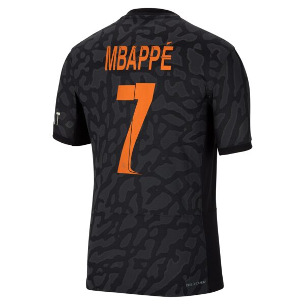 Paris Saint-Germain x Jordan Third Dri-Fit Adv Match Shirt 2023-24 With Champions League Printing Mbappé 7