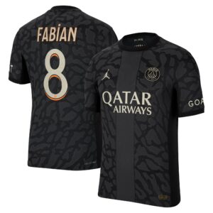Paris Saint-Germain x Jordan Third Dri-Fit Adv Match Shirt 2023-24 With Fabian 8 Printing