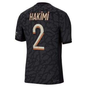Paris Saint-Germain x Jordan Third Dri-Fit Adv Match Shirt 2023-24 With Hakimi 2 Printing