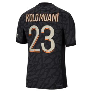 Paris Saint-Germain x Jordan Third Dri-Fit Adv Match Shirt 2023-24 With Kolo Muani 23 Printing