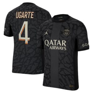 Paris Saint-Germain x Jordan Third Dri-Fit Adv Match Shirt 2023-24 With Ugarte 4 Printing