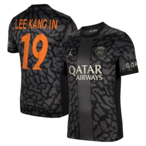 Paris Saint-Germain x Jordan Third Stadium Shirt 2023-24 With Champions League Printing Lee Kang In 19