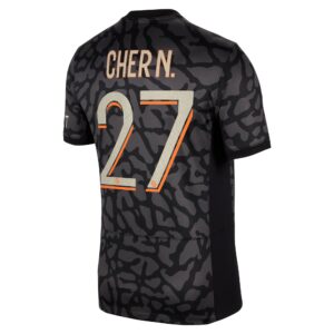 Paris Saint-Germain x Jordan Third Stadium Shirt 2023-24 With Cher N. 27 Printing