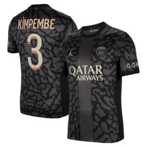 Paris Saint-Germain x Jordan Third Stadium Shirt 2023-24 With Kimpembe 3 Printing
