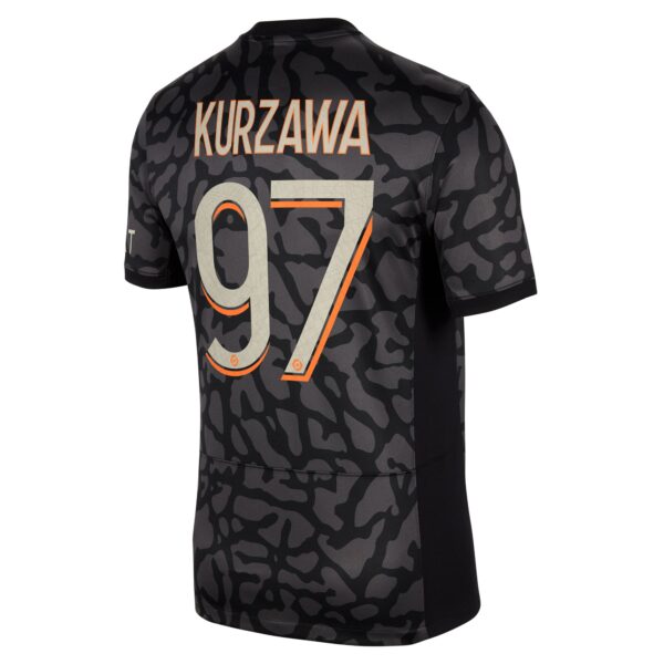 Paris Saint-Germain x Jordan Third Stadium Shirt 2023-24 With Kurzawa 97 Printing