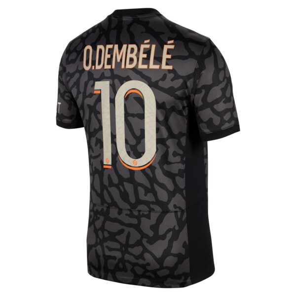 Paris Saint-Germain x Jordan Third Stadium Shirt 2023-24 With O.Dembélé 10 Printing