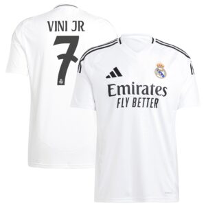 Real Madrid Home Shirt 2024-25 with Vini Jr. 7 printing
