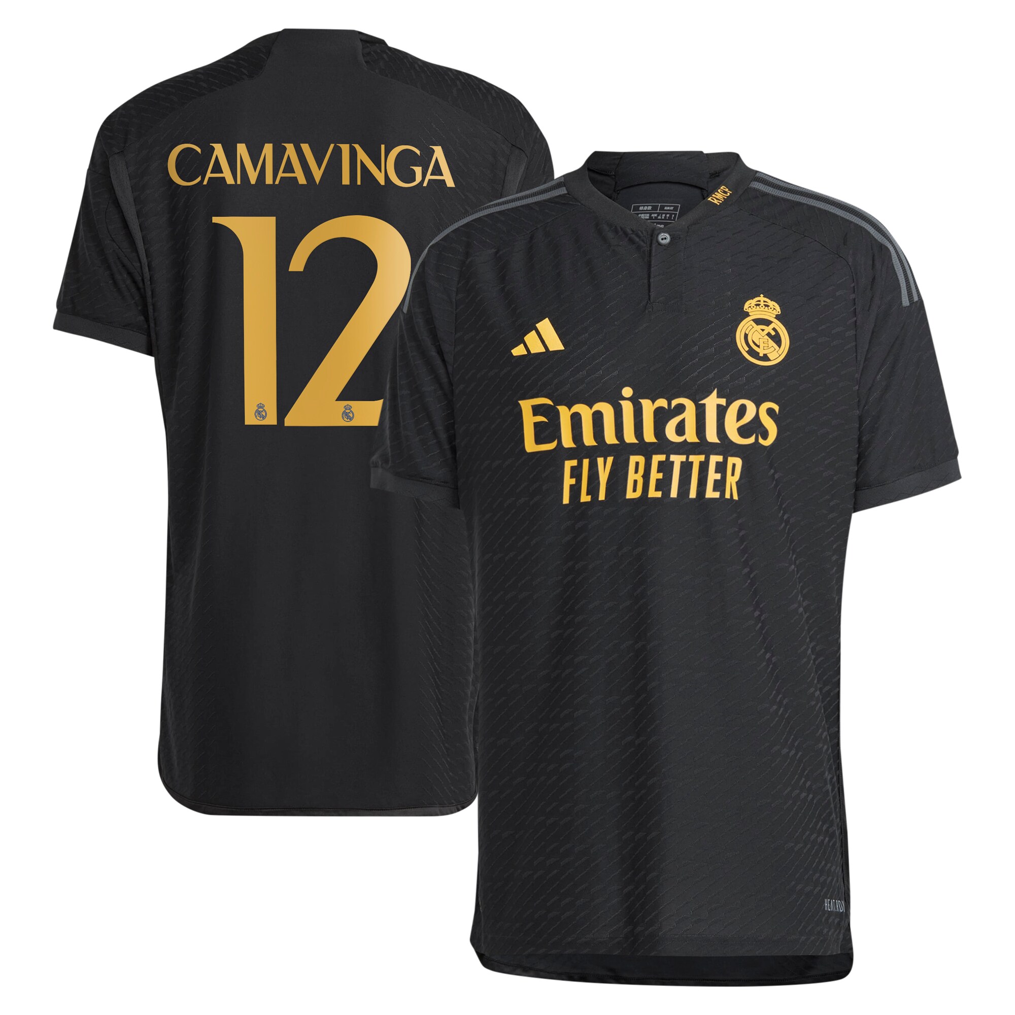 Real Madrid Third Authentic Shirt 2023-24 with Camavinga 12 printing