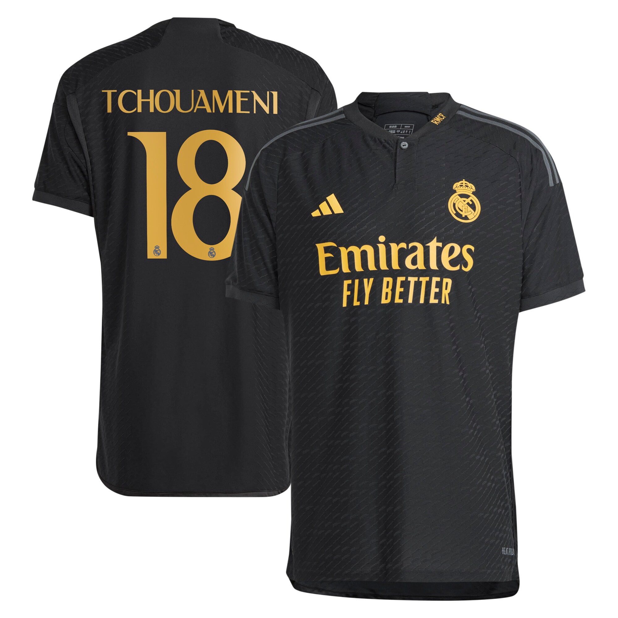 Real Madrid Third Authentic Shirt 2023-24 with Tchouaméni 18 printing