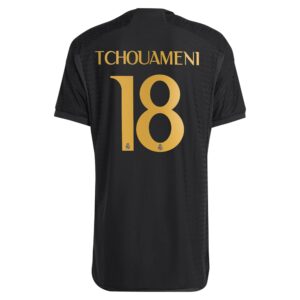 Real Madrid Third Authentic Shirt 2023-24 with Tchouaméni 18 printing