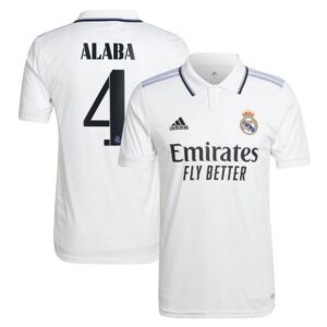 Real Madrid Home Shirt 2022/23 with Alaba 4 printing