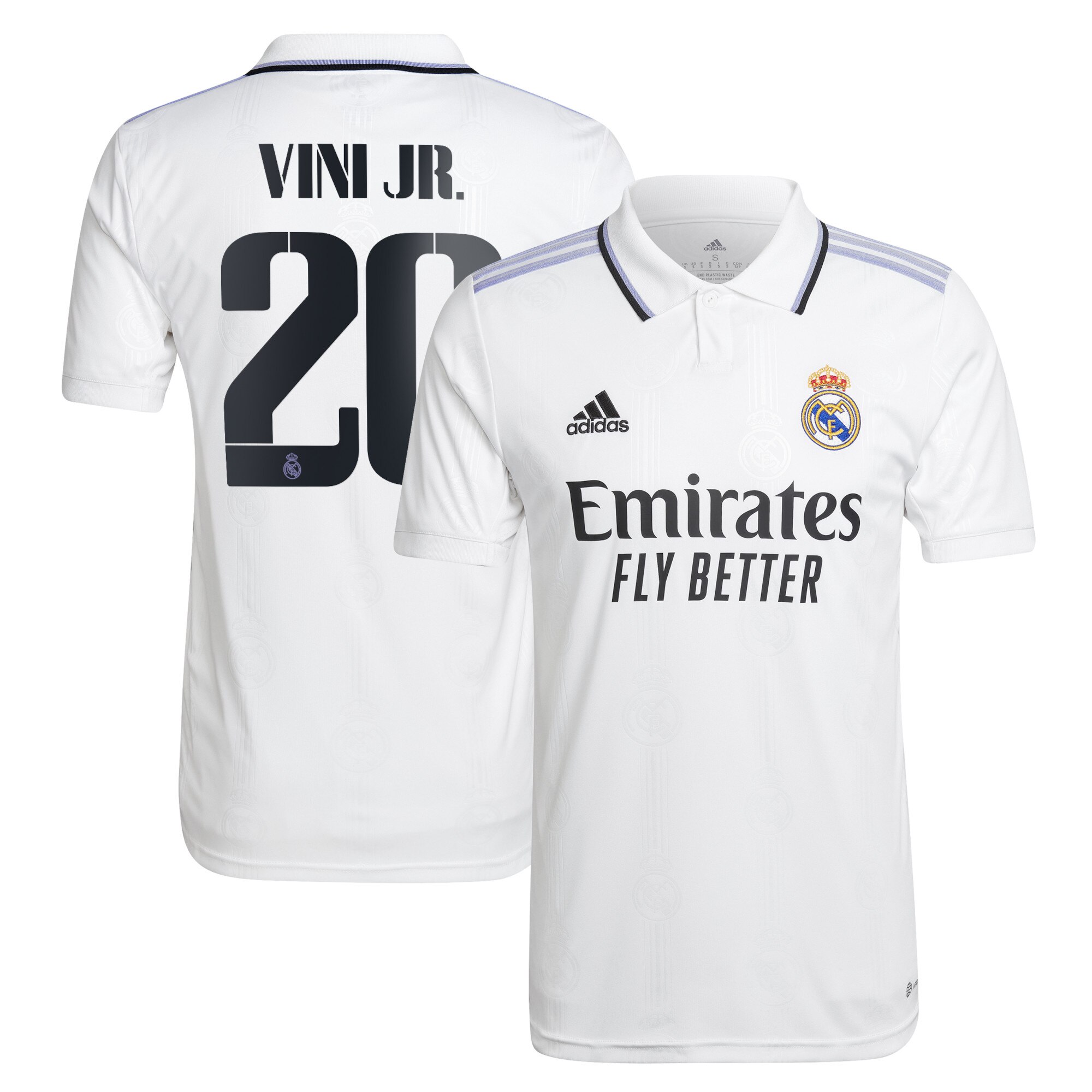Real Madrid Home Shirt 2022/23 with Vini Jr. 20 printing