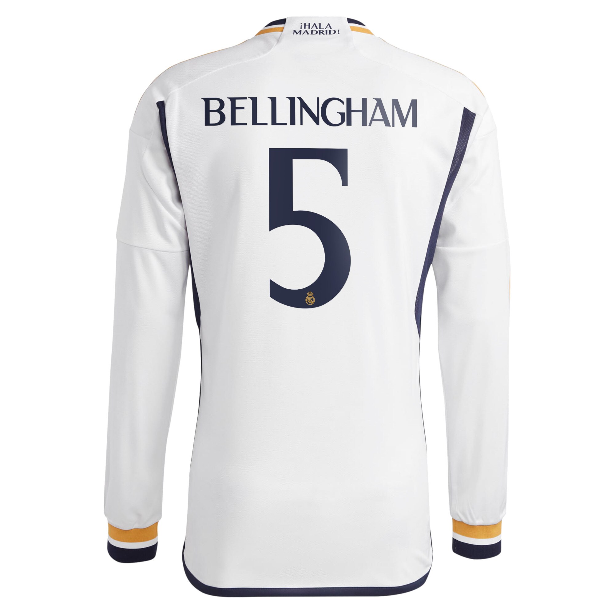 Real Madrid Home Shirt 2023-24 Long Sleeve with Bellingham 5 printing