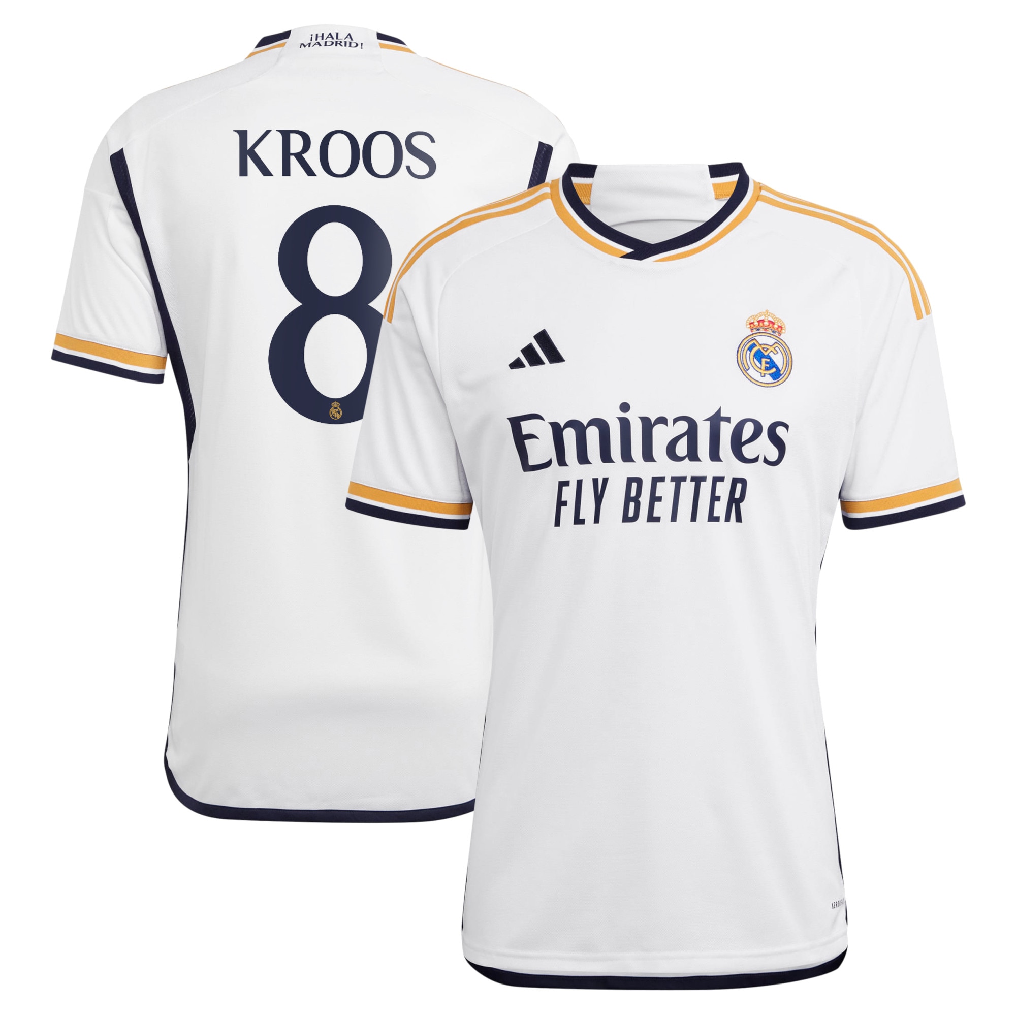 Real Madrid Home Shirt 2023-24 with Kroos 8 printing