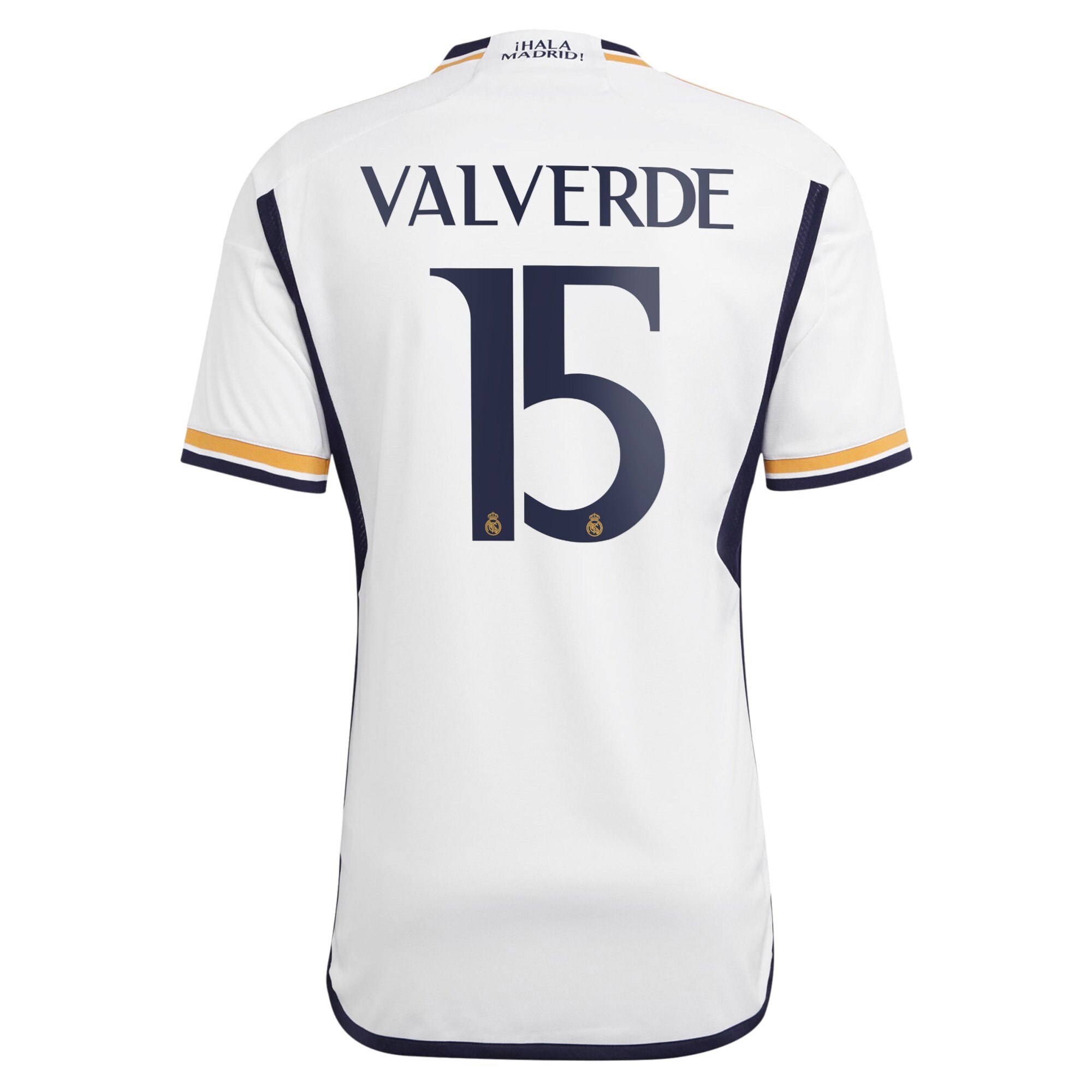 Real Madrid Home Shirt 2023-24 with Valverde 15 printing