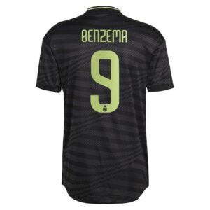 Real Madrid Third Authentic Shirt 2022-23 with Benzema 9 printing
