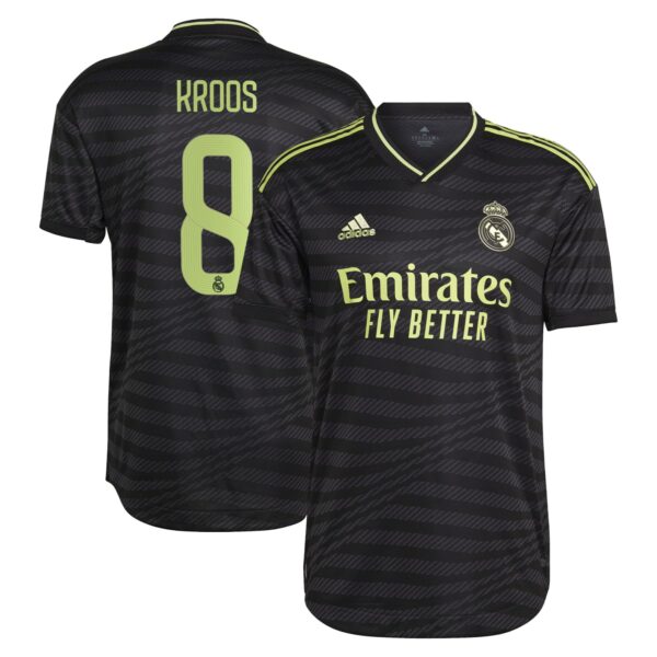 Real Madrid Third Authentic Shirt 2022-23 with Kroos 8 printing