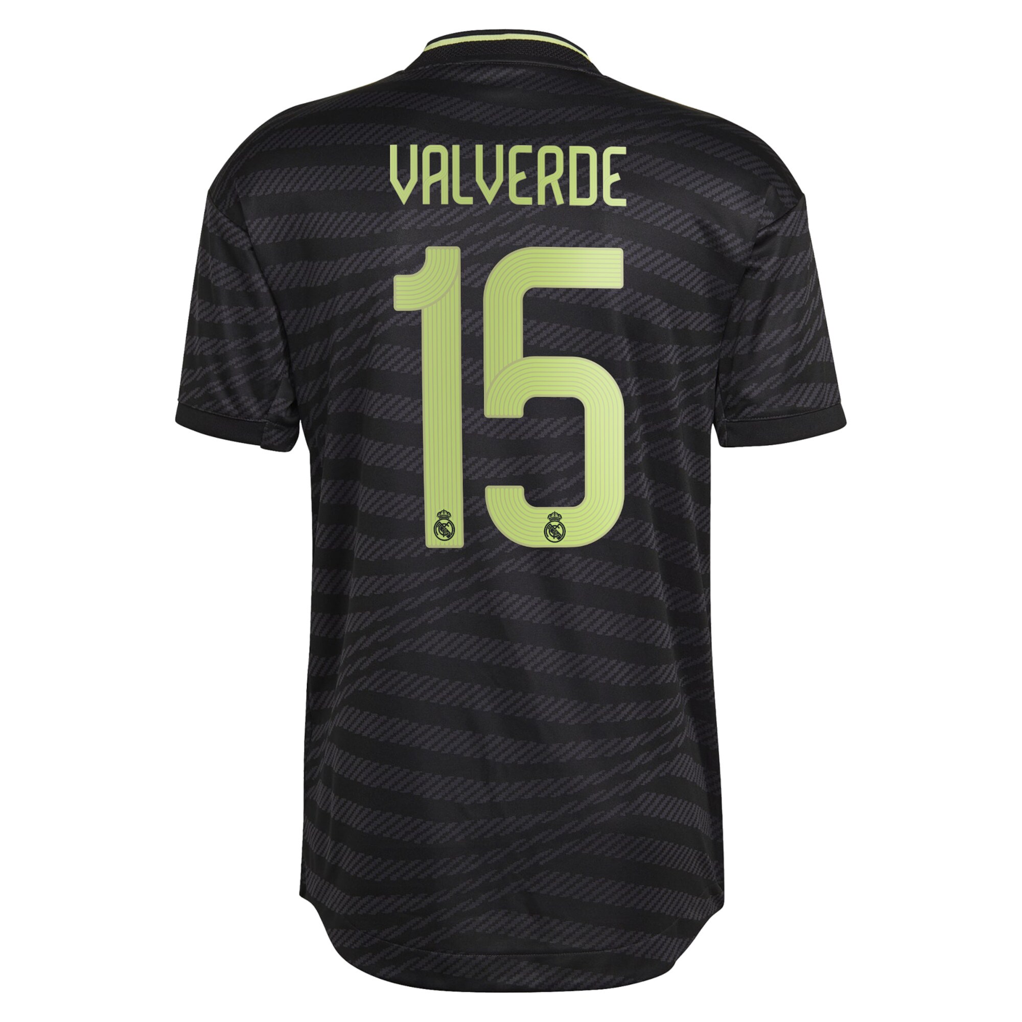 Real Madrid Third Authentic Shirt 2022-23 with Valverde 15 printing