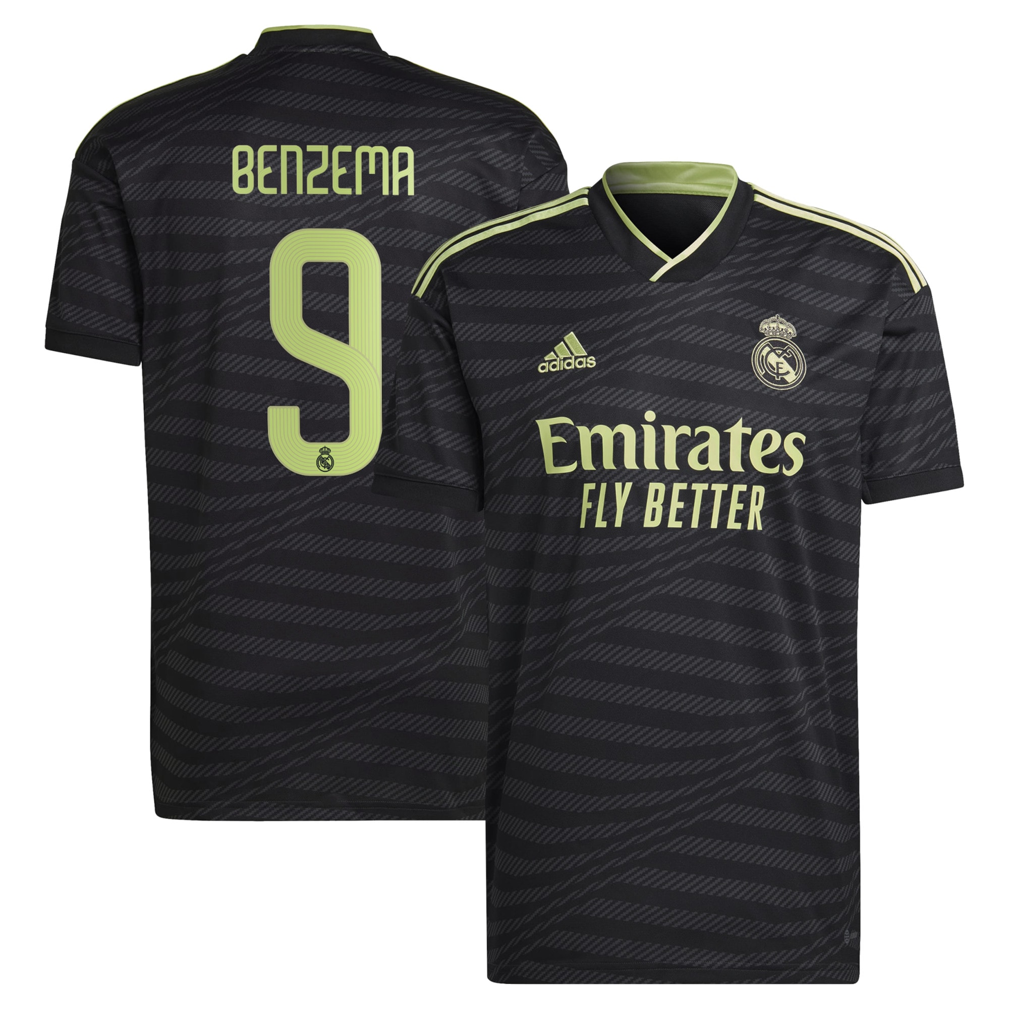 Real Madrid Third Shirt 2022-23 with Benzema 9 printing