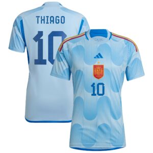 Spain Away Shirt with Thiago 10 printing