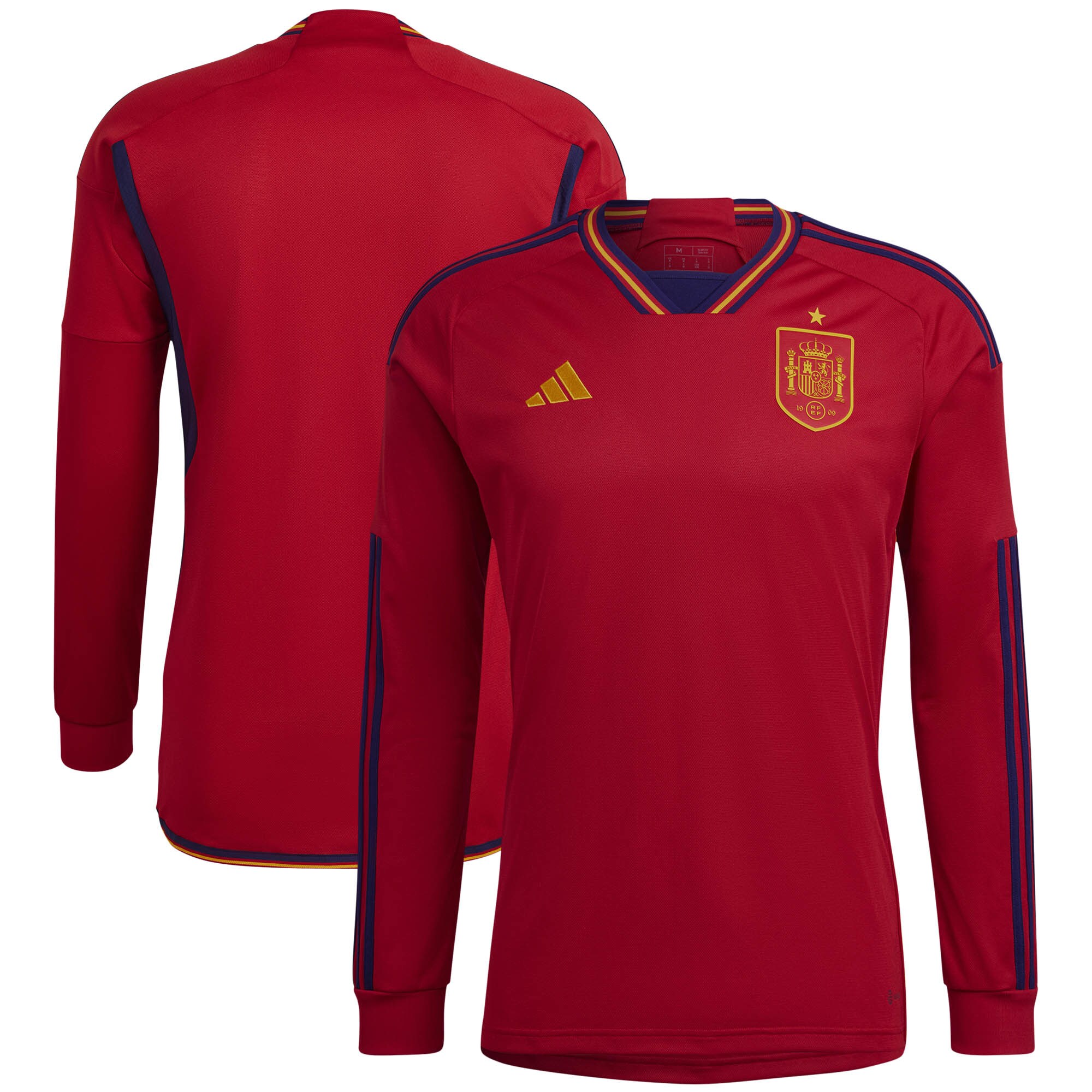 Spain Home Shirt 2022 Long Sleeve