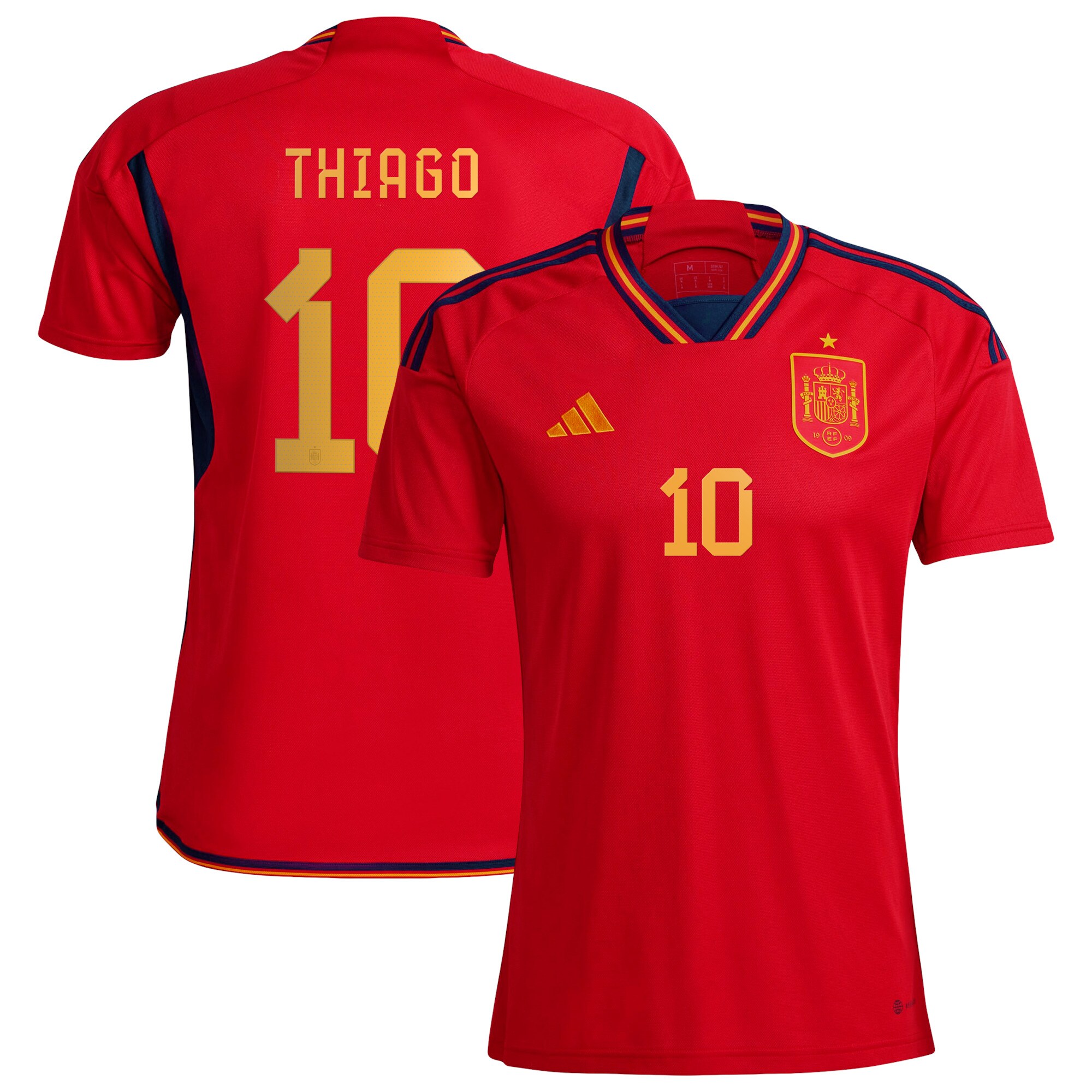Spain Home Shirt with Thiago 10 printing