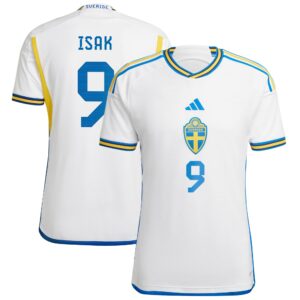 Sweden Away Shirt with Isak 9 printing
