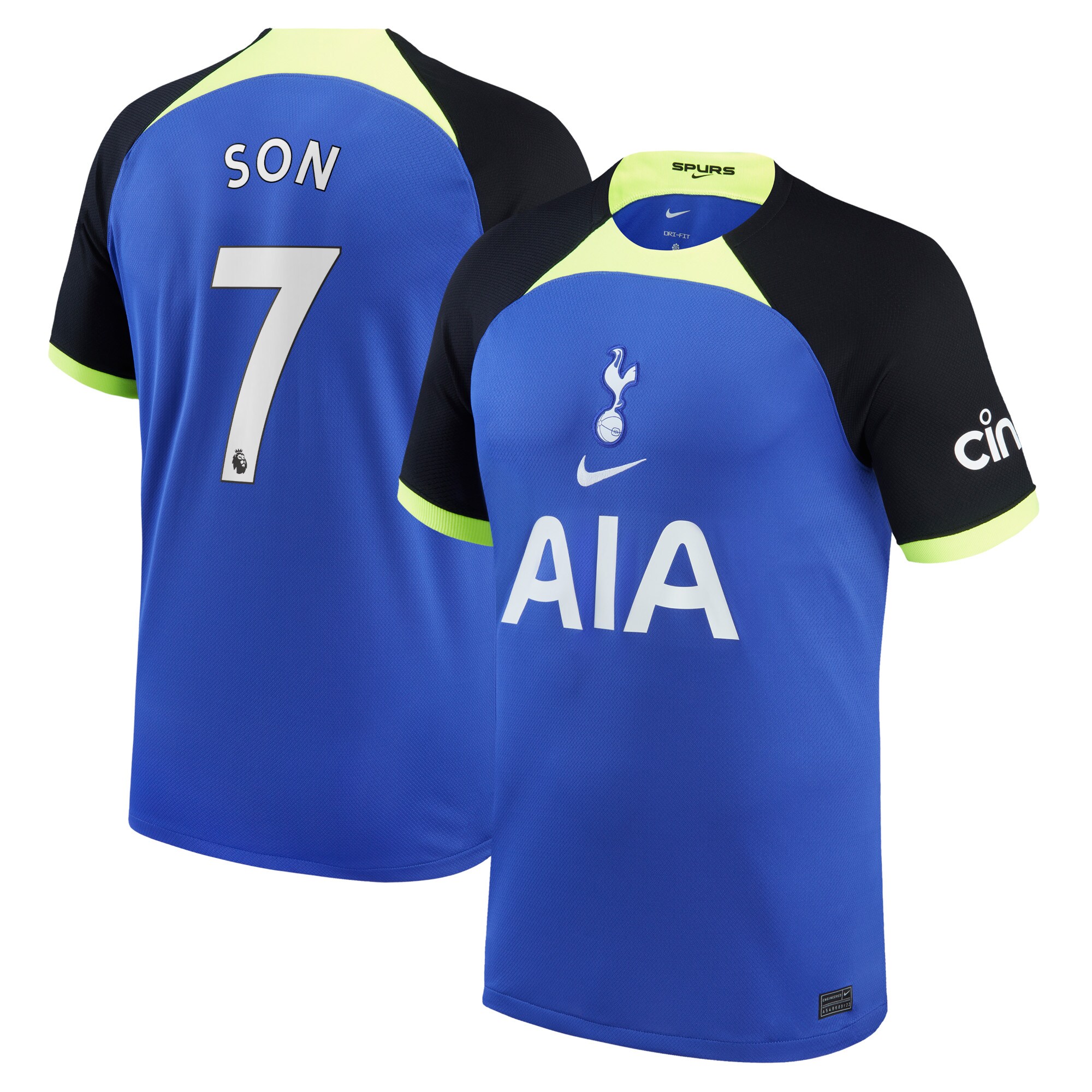 Nike Tottenham Hotspur Away Stadium Shirt 2022-23 - Mens with Son 7 Printing