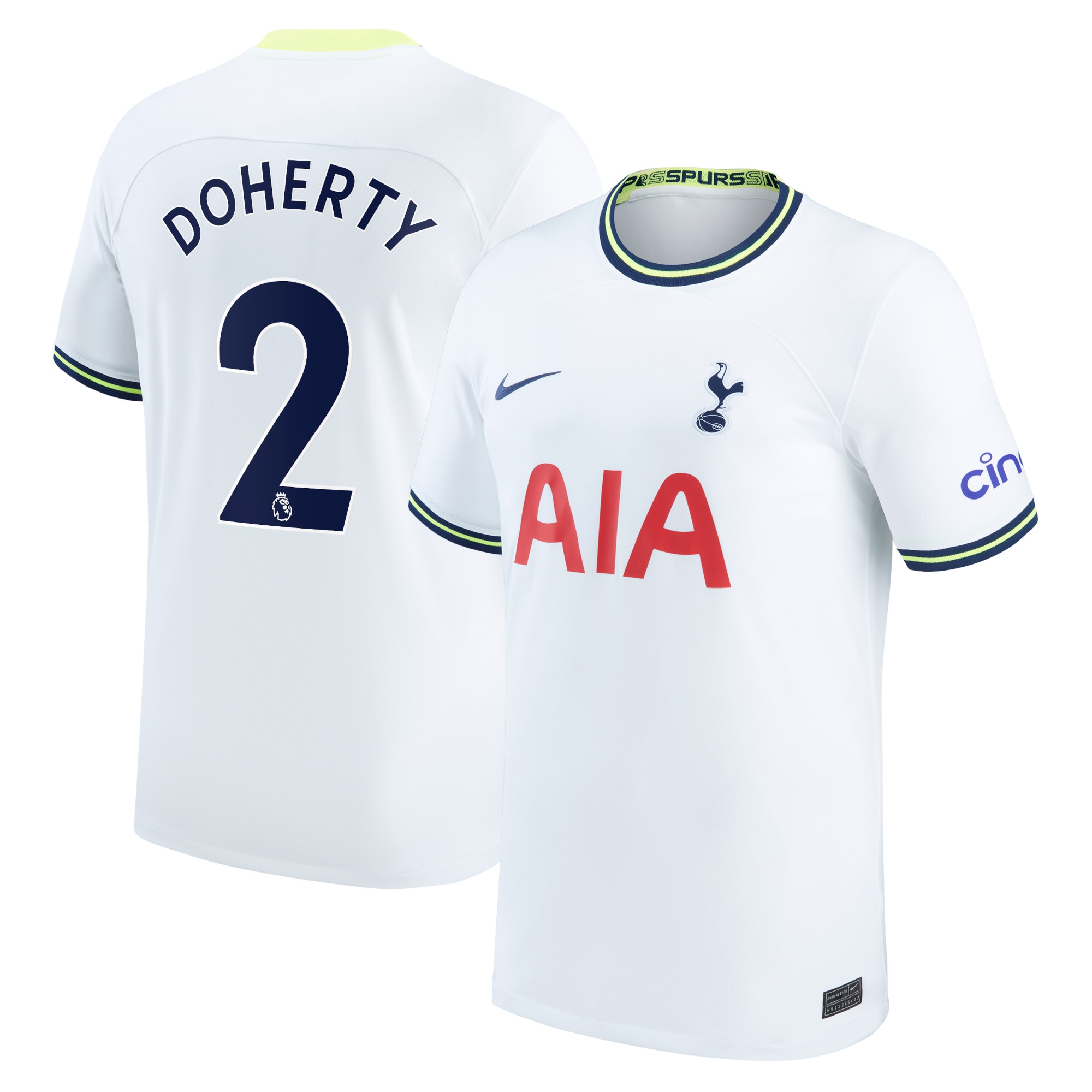 Tottenham Hotspur Home Stadium Shirt 2022-2023 with Doherty 2 printing
