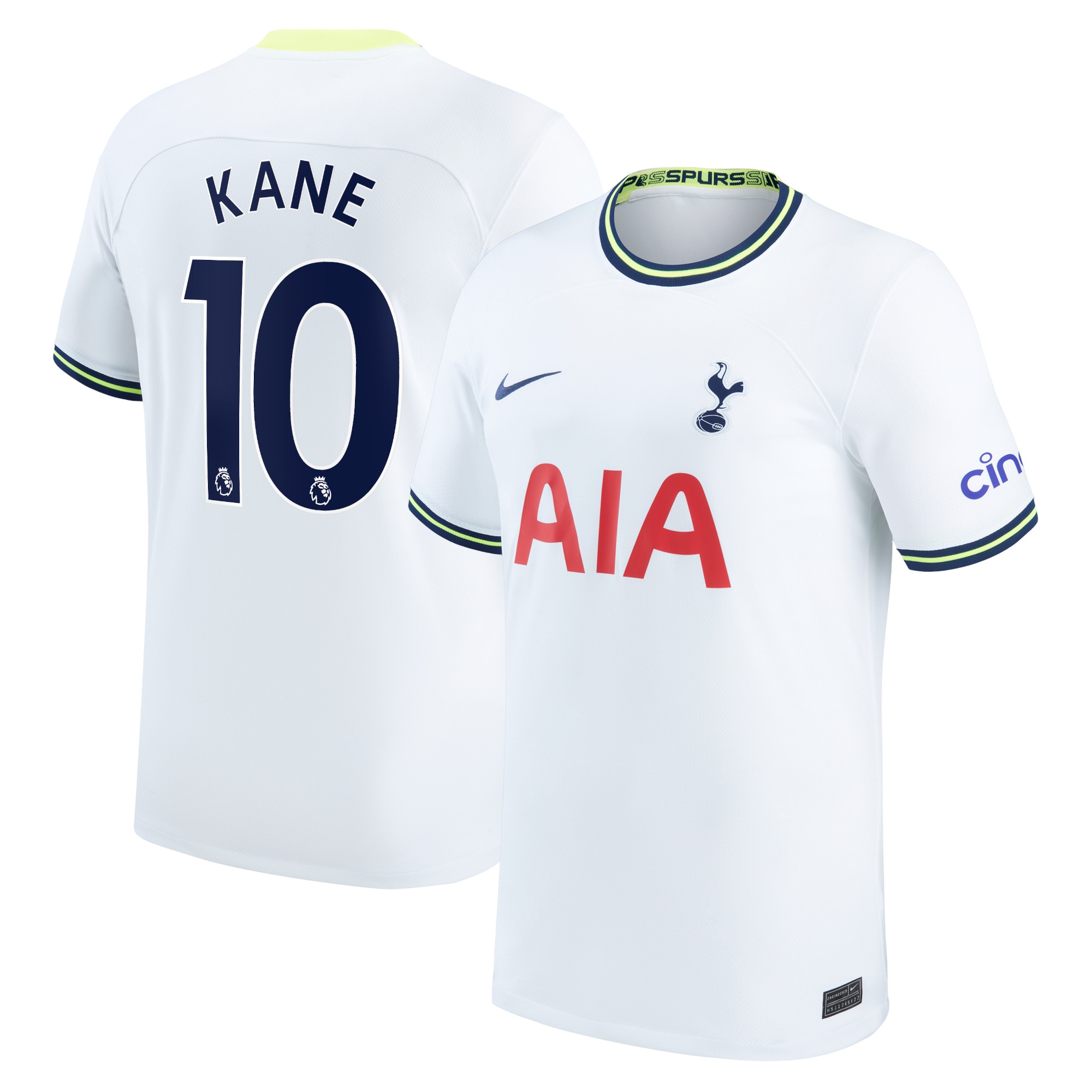 Tottenham Hotspur Home Stadium Shirt 2022-2023 with Kane 10 printing