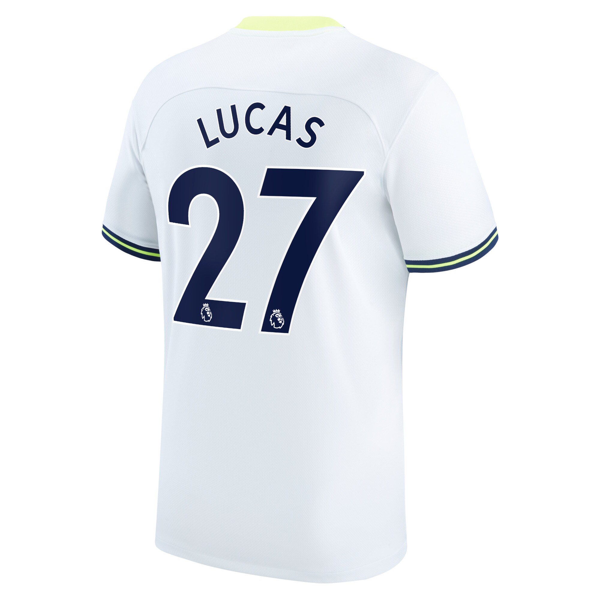 Tottenham Hotspur Home Stadium Shirt 2022-2023 with Lucas 27 printing