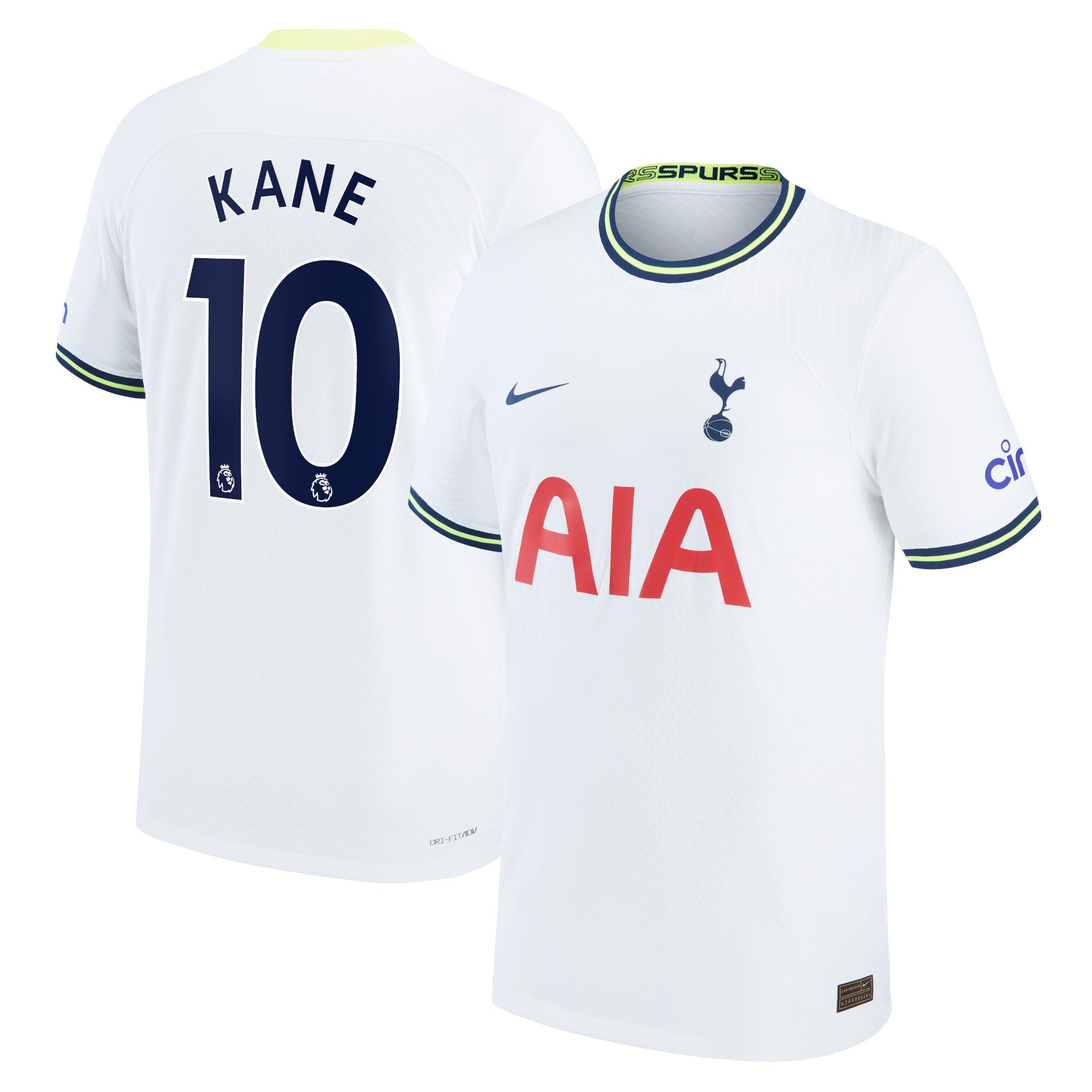 Tottenham Hotspur Home Vapor Match Shirt 2022-2023 with Kane 10 printing